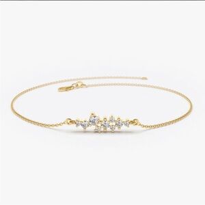 Ferko’s 14k Diamond Cluster Bracelet - Yellow Gold 7in